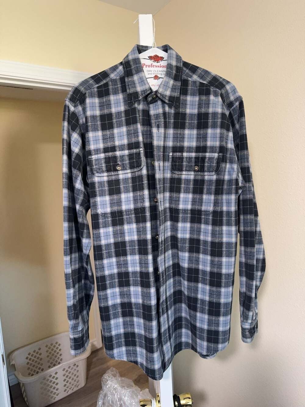 Carhartt Men's Plaid Flannel Long Sleeve Shirt Size M